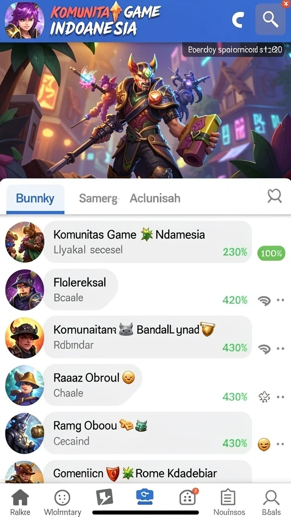 jin33 - Tampilan menu utama yang menarik dan mudah dinavigasi.